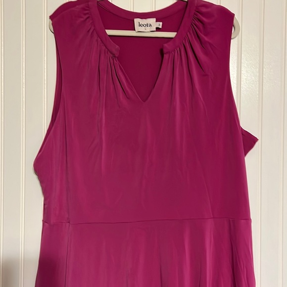 Leota Sleeveless Fuchsia Pink Dress Size 3X 3L - Picture 1 of 6